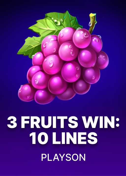 Playson 3 Fruits Win: 10 Lines