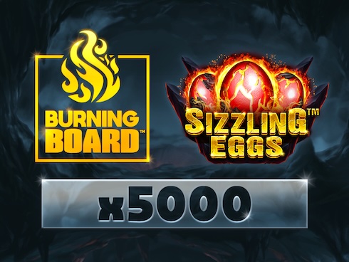 image Sizzling Eggs Burning Board